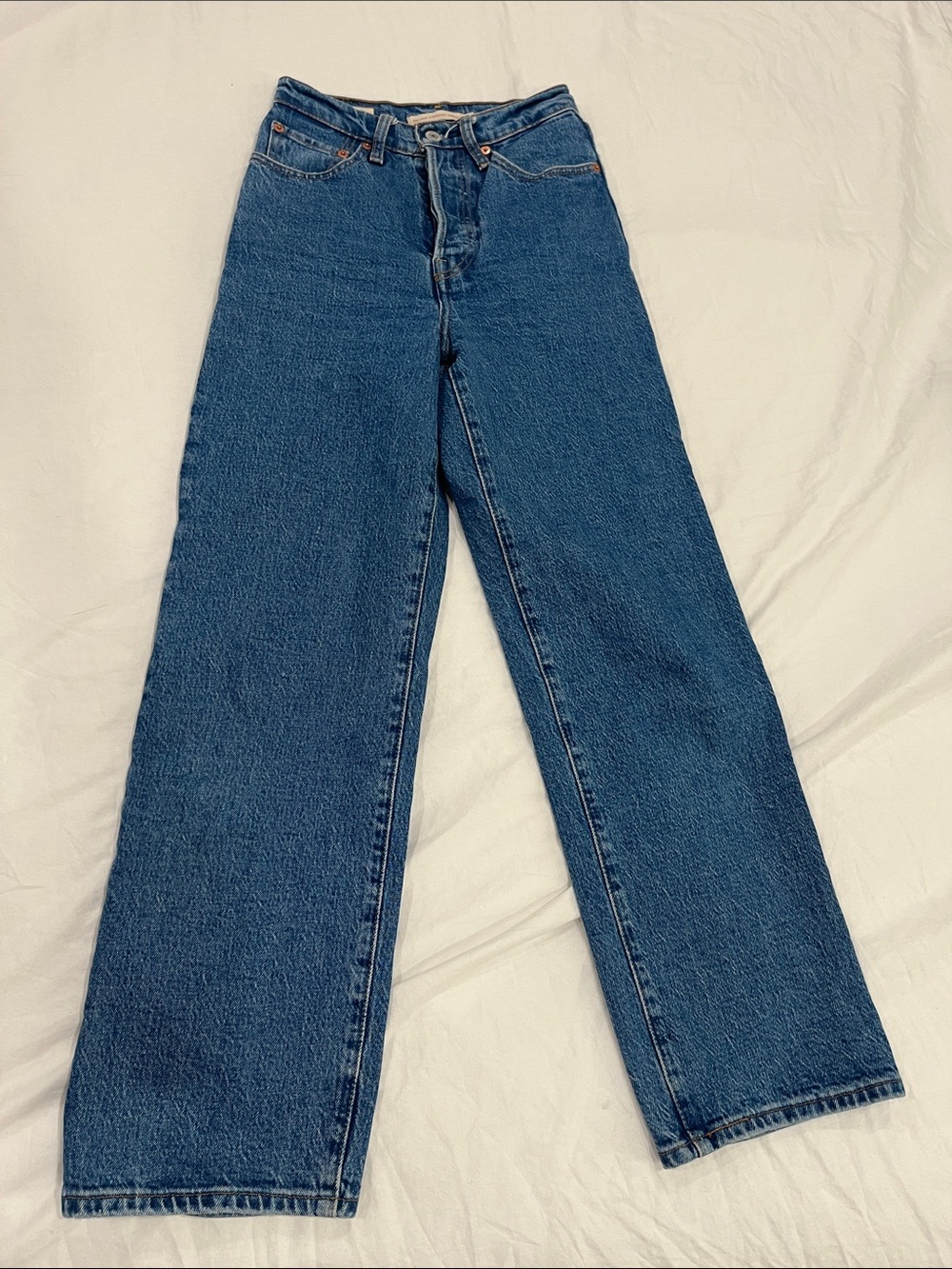 Levi's Dark Blue Wide Leg Jeans